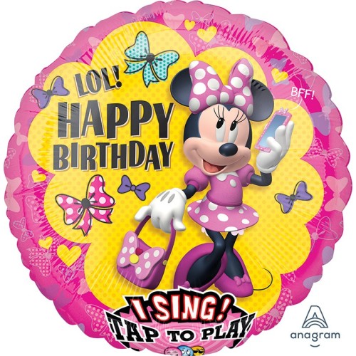 Foil balloon «MINNIE MOUSE», with music