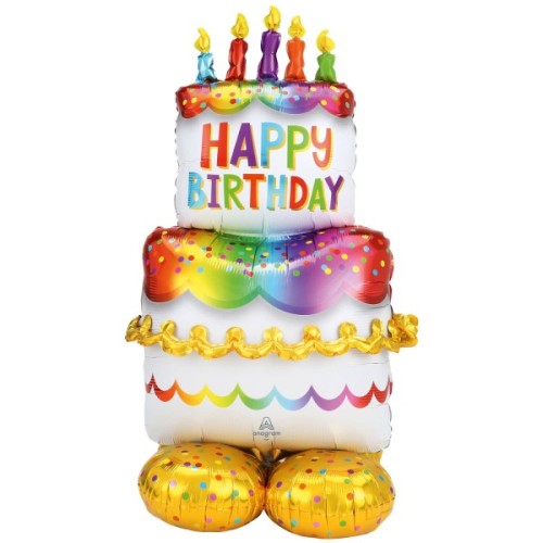 Foil balloon "CAKE HAPPY BIRTHDAY"