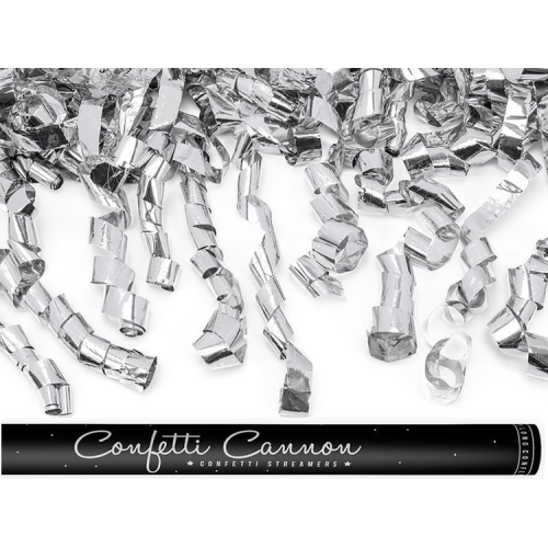Confetti cannon "SILVER SPIRALS"