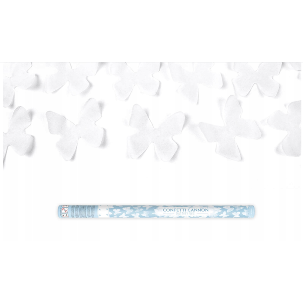 Confetti cannon "WHITE BUTTERFLIES"