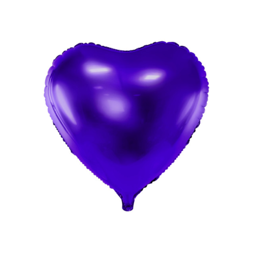 Сердце, фиолетовый металлик, 45см