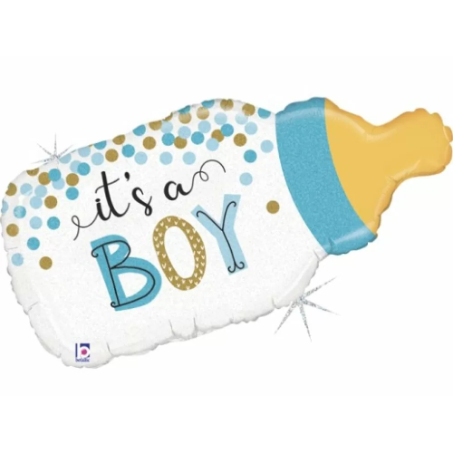 Foil balloon "IT'S A BOY" baby bottle