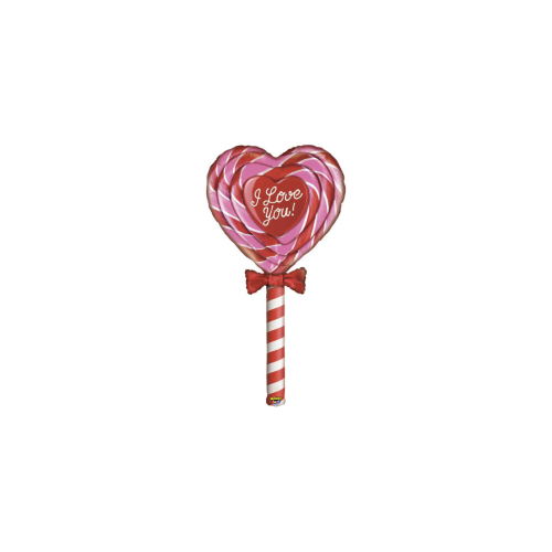 Foil balloon "I LOVE YOU", lollipop 