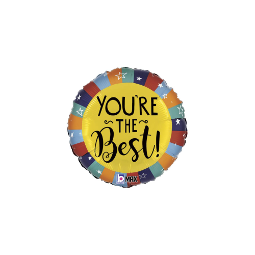 Foil balloon "YOU'RE THE BEST!", round