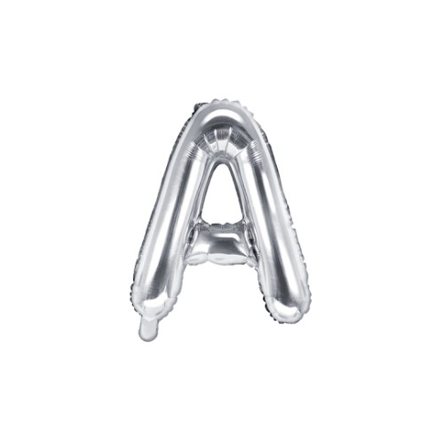 Foil balloon letter «A», silver