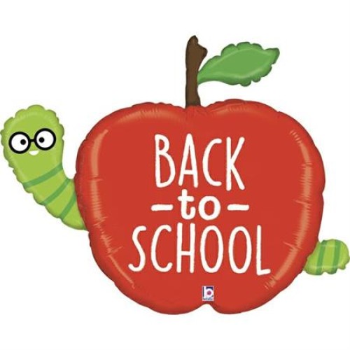 Фольгированный шар яблоко «BACK TO SCHOOL»